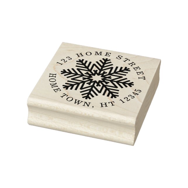 Weihnachtsfeiertag Snowflake Rücksendeadresse Gummistempel (Stempel)
