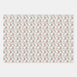 Weihnachtsfeiertag Snowman Pattern Geschenkpapier Set