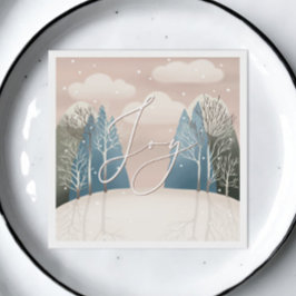Weihnachtsfeiertag | Snowy Winter Woodland Serviette