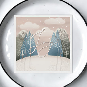 Weihnachtsfeiertag Snowy Winter Woodland Serviette