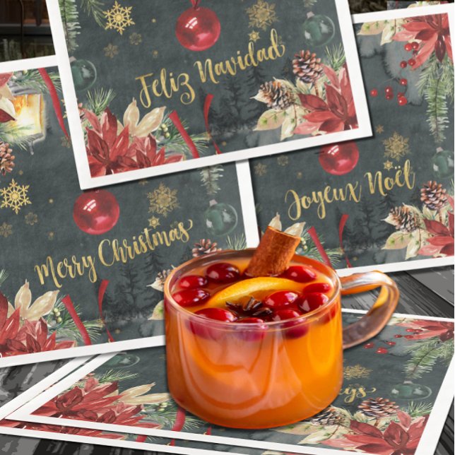 Weihnachtsfeiertag Splendor Feliz Navidad Serviette (Von Creator hochgeladen)