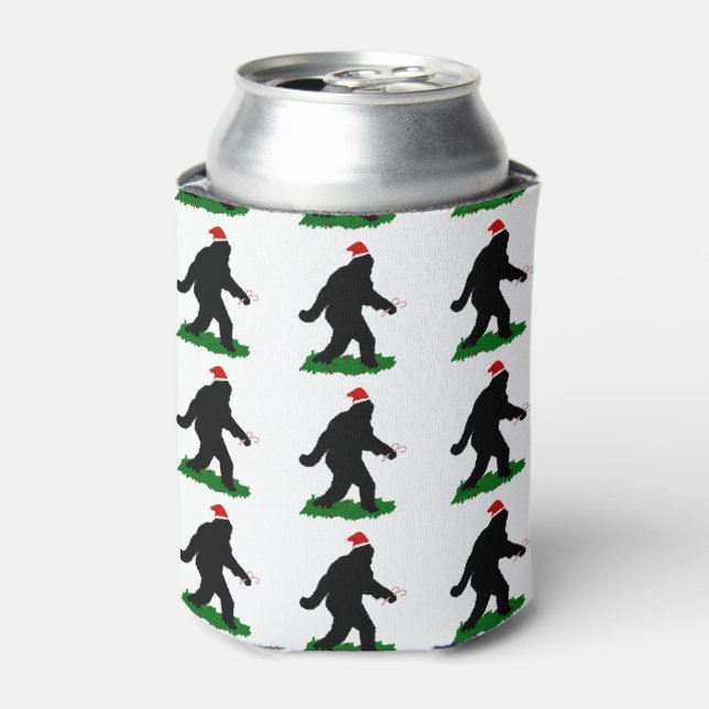 Weihnachtsfeiertag - Squatchin' mit Candy Canes Dosenkühler (Kanne Vorderseite)