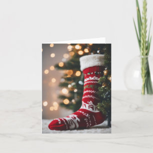 Weihnachtsfeiertag Strumpf Feiertagskarte