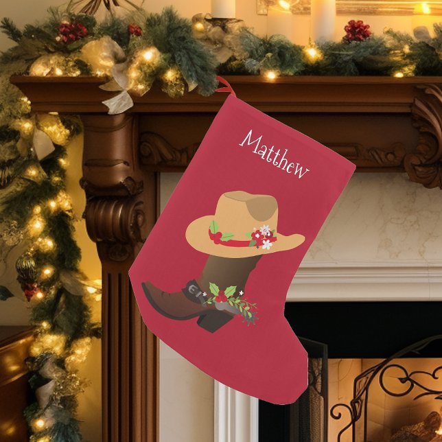 Weihnachtsfeiertag Südwestlicher Cowboy Boot Kleiner Weihnachtsstrumpf (Von Creator hochgeladen)