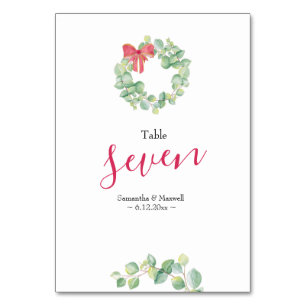 Weihnachtsfeiertag-Tischnummer Tischnummer