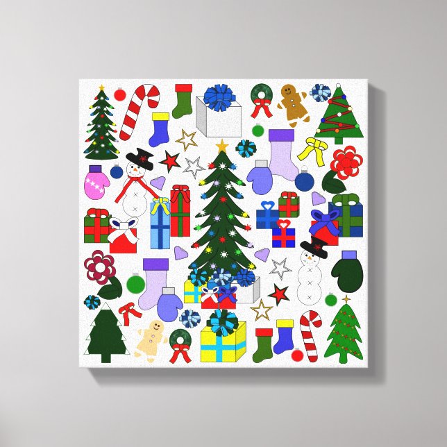Weihnachtsfeiertag - überwundenes Bild von Canvas Leinwanddruck (Vorderseite)