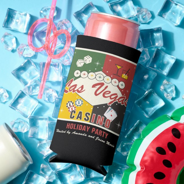 Weihnachtsfeiertag Vegas Casino Poker Party Selters Dosenkühler (In Situ Sommer)