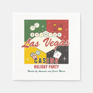 Weihnachtsfeiertag Vegas Casino Poker Party Serviette
