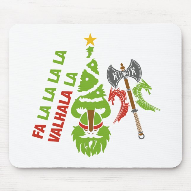 Weihnachtsfeiertag Vikings Walhall Mousepad (Vorne)