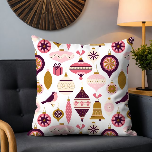Weihnachtsfeiertag Vintag Retro Dekorationen Baubl Kissen (Von Creator hochgeladen)
