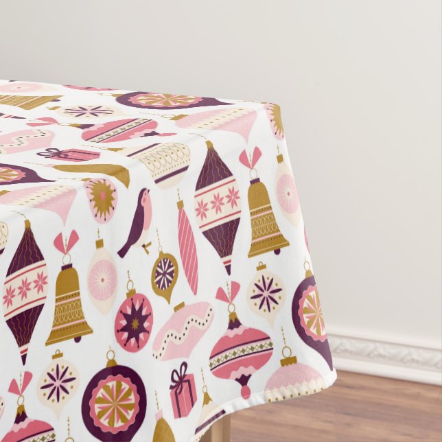 Weihnachtsfeiertag Vintag Retro Dekorationen Baubl Tischdecke (Beispiel)