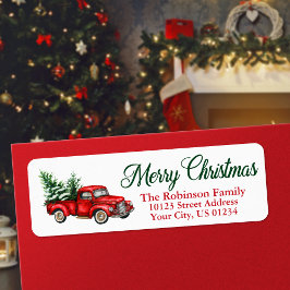 Weihnachtsfeiertag Vintager Roter LKW