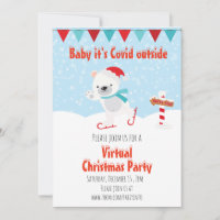 Weihnachtsfeiertag Virtual Baby seine Covid Outdoo