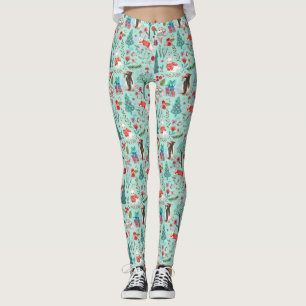 Weihnachtsfeiertag Waldtiere LEGGINGS