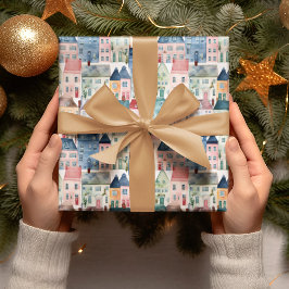 Weihnachtsfeiertag Wasserfarbe Geschenkpapier Set