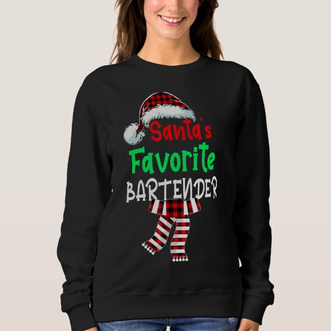 Weihnachtsfeiertag Weihnachten Barkeeper Sweatshirt (Vorderseite)