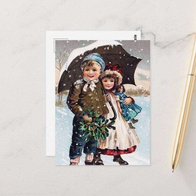 Weihnachtsfeiertag Weihnachten Postkarte (Vorderseite/Rückseite Beispiel)
