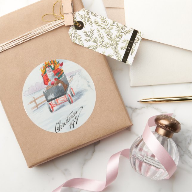 Weihnachtsfeiertag Weihnachten Weihnachtsfeier Par Runder Aufkleber (Schenken)