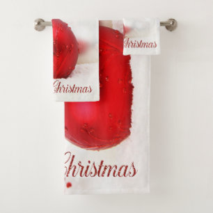 Weihnachtsfeiertag- Weihnachtsdekoration Badhandtuch Set