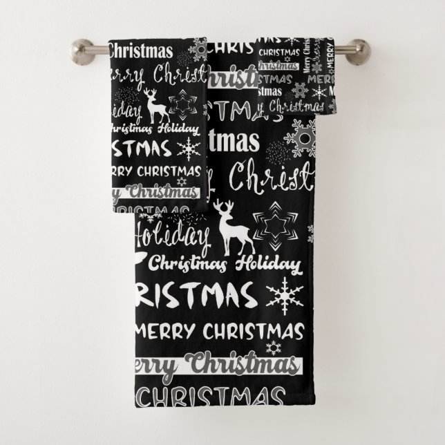 Weihnachtsfeiertag, Weihnachtsmuster Badhandtuch Set (Insitu)