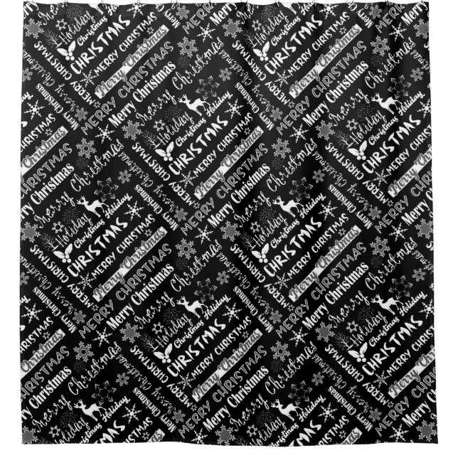 Weihnachtsfeiertag, Weihnachtsmuster Duschvorhang (Vorderseite)