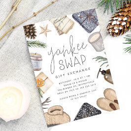 Weihnachtsfeiertag Yankee Swap Geschenkbörse Party Einladung