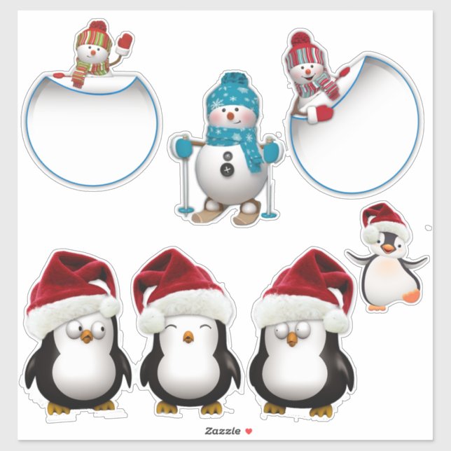 Weihnachtsfeiertage Aufkleber (Blatt)