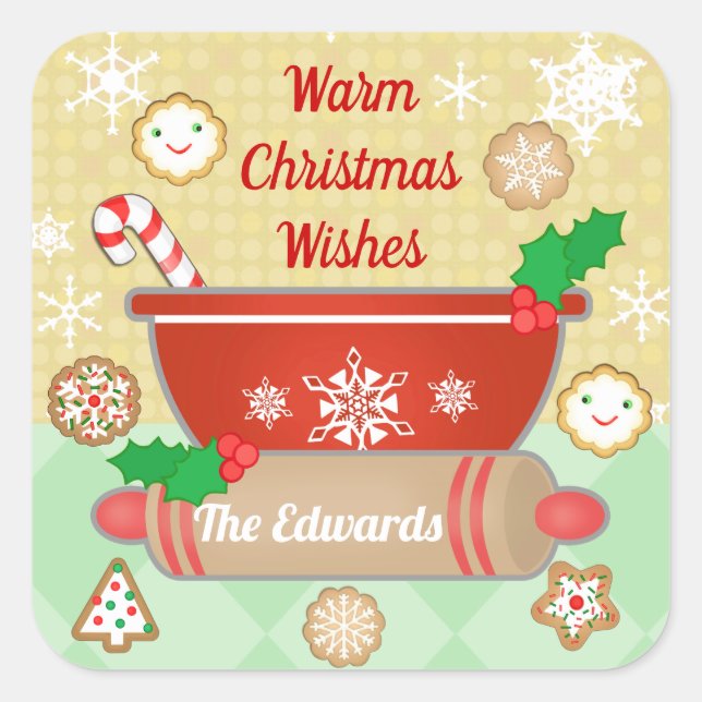 Weihnachtsfeiertage Baking Custom Stickers (Vorderseite)