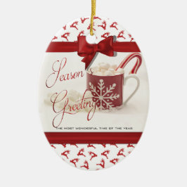 Weihnachtsfeiertage, beste Zeit des Jahres Keramikornament