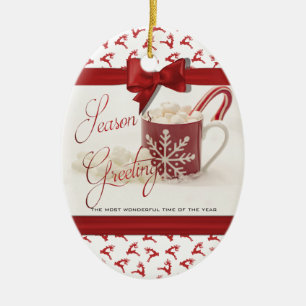 Weihnachtsfeiertage, beste Zeit des Jahres Keramikornament