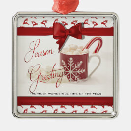 Weihnachtsfeiertage, beste Zeit des Jahres Silbernes Ornament