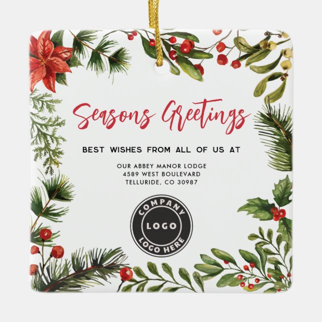 Weihnachtsfeiertage Botanischer Garten Keramikornament (Vorderseite)