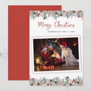 Weihnachtsfeiertage Botanisches Foto Feiertagskarte