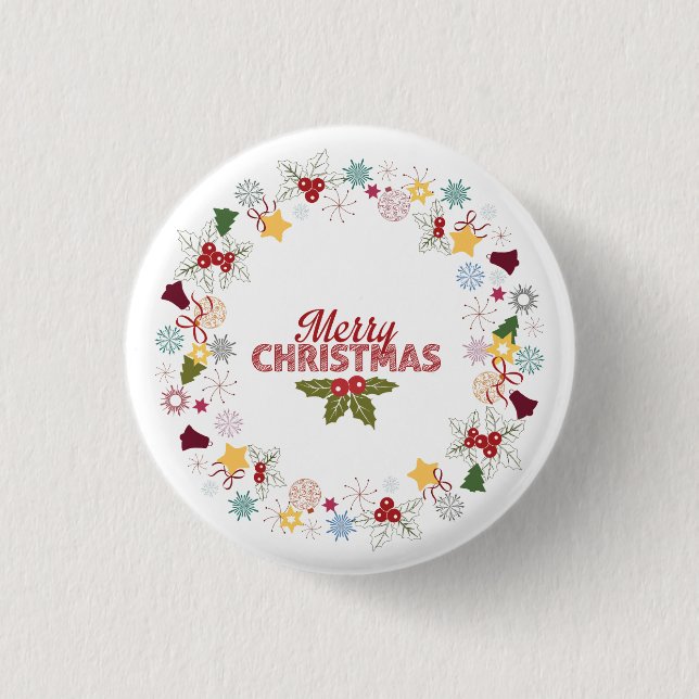 Weihnachtsfeiertage Button (Vorderseite)