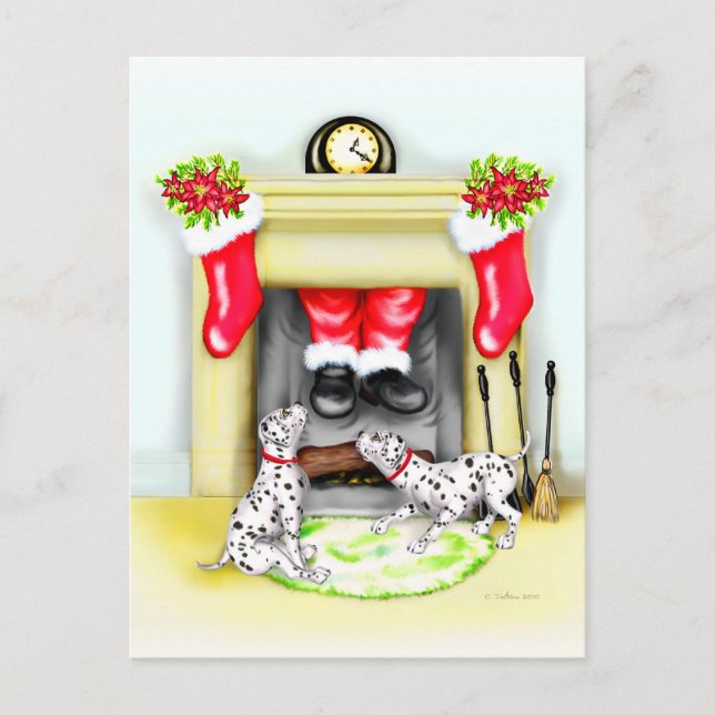 Weihnachtsfeiertage fallen in der Stadt Feiertagspostkarte (Vorderseite)