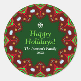 Weihnachtsfeiertage Familie Sake Party Plate Runder Aufkleber