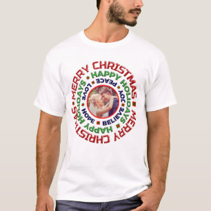 Weihnachtsfeiertage Familienfeier Foto Persönlich  T-Shirt