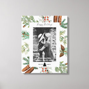 Weihnachtsfeiertage Familienfest Foto Pine Leinwanddruck