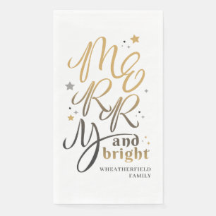 Weihnachtsfeiertage Familienfestpapier Serviette