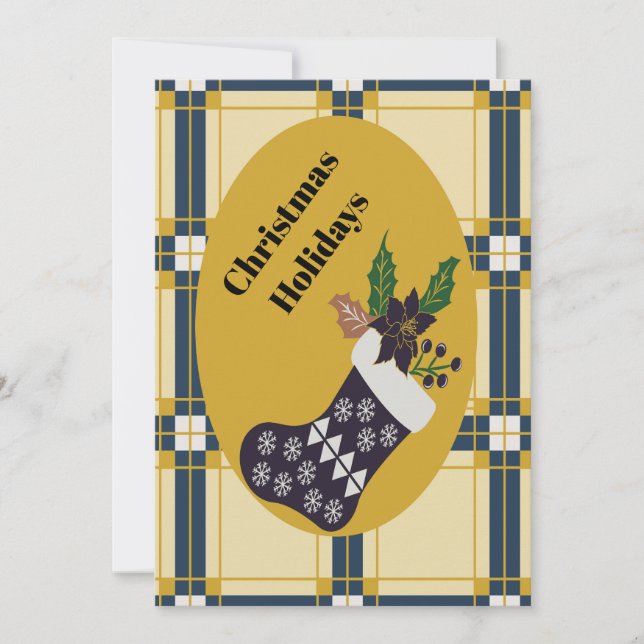 Weihnachtsfeiertage Feiertagskarte (Vorderseite)