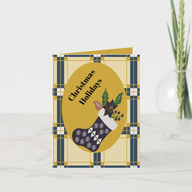 Weihnachtsfeiertage Feiertagskarte (Vorderseite)