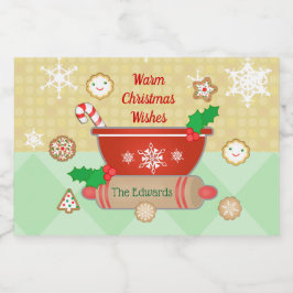 Weihnachtsfeiertage Gestelltes Lebensmittel Lebensmitteletikett