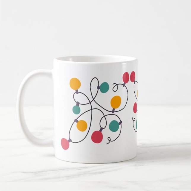 Weihnachtsfeiertage Glühbirnen Kaffeetasse (Links)