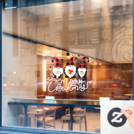 Weihnachtsfeiertage Gnome-Fenster Klammern Fensteraufkleber
