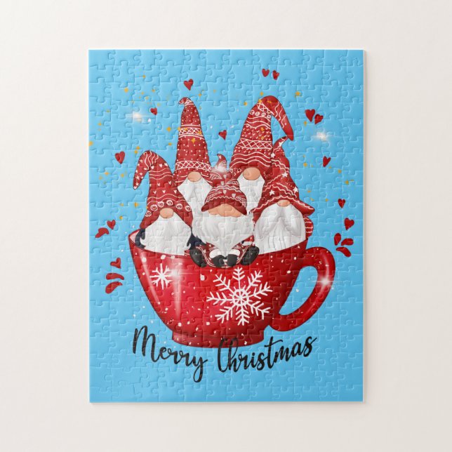 Weihnachtsfeiertage-Gnome Puzzle (Vertikal)