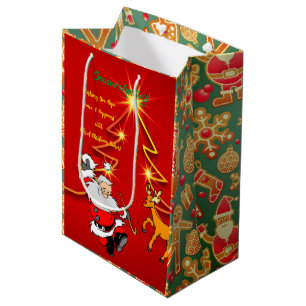 Weihnachtsfeiertage - Grüße - Mittlere Geschenktüte
