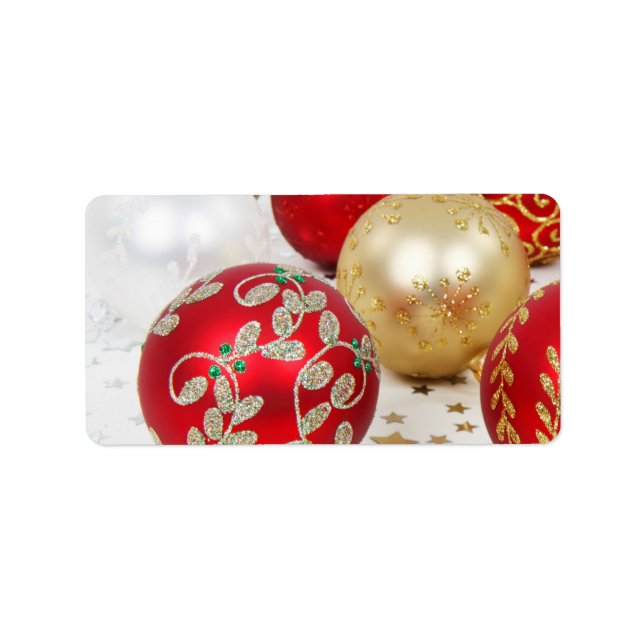 Weihnachtsfeiertage Hintergrund Adressaufkleber (Vorne)