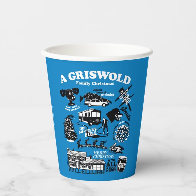 Weihnachtsfeiertage - Icons und Quotes Pappbecher (Vorderseite)