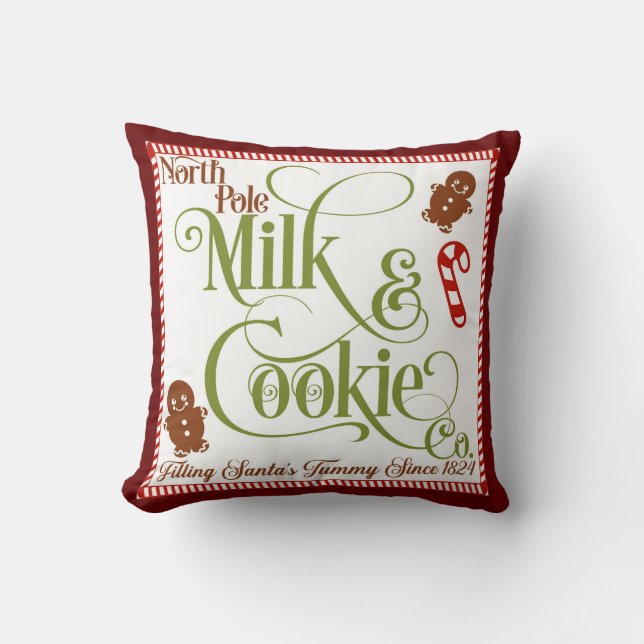 Weihnachtsfeiertage im Nordpol Kissen (Vorderseite)