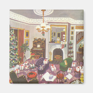 Weihnachtsfeiertage im Wohnzimmer Magnet